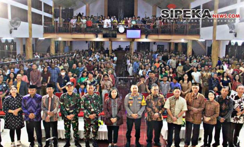 Pastikan Malam Misa Natal Aman, Kapolres Kediri Kota Bersama Forkopimda Kunjungi Gereja