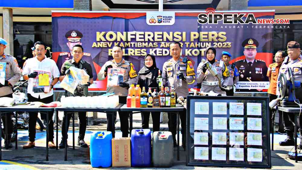 Polres Kediri Kota Gelar Rilis Akhir Tahun 2023