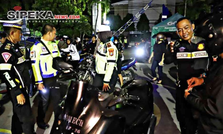 Tindak Tegas Pengguna Knalpot Brong, Polres Kediri Kota Amankan Puluhan Kendaraan
