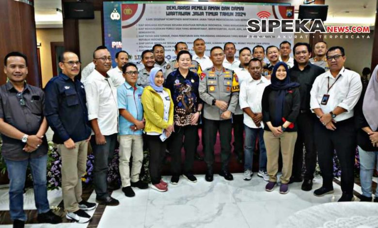 Kapolda Jatim, Media dan Organisasi Wartawan Deklarasikan Pemilu Damai