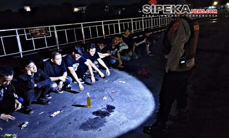 Patroli Polisi Temukan Pesta Miras di Jembatan Lama Kediri