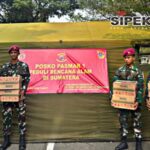 Pasmar 1 Dirikan Posko Kemanusiaan untuk Bencana Alam di Sumatera