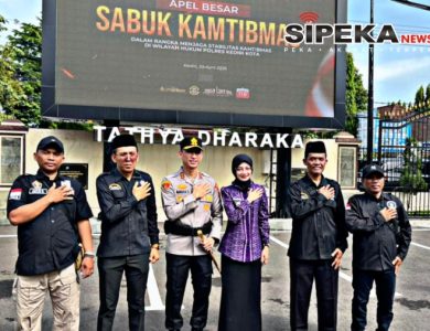 Ratusan Elemen Masyarakat Turun Tangan, SH Terate Ikut Apel Besar Sabuk Kamtibmas di Polres Kediri Kota