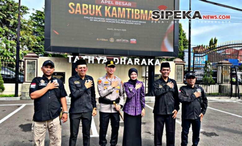 Ratusan Elemen Masyarakat Turun Tangan, SH Terate Ikut Apel Besar Sabuk Kamtibmas di Polres Kediri Kota